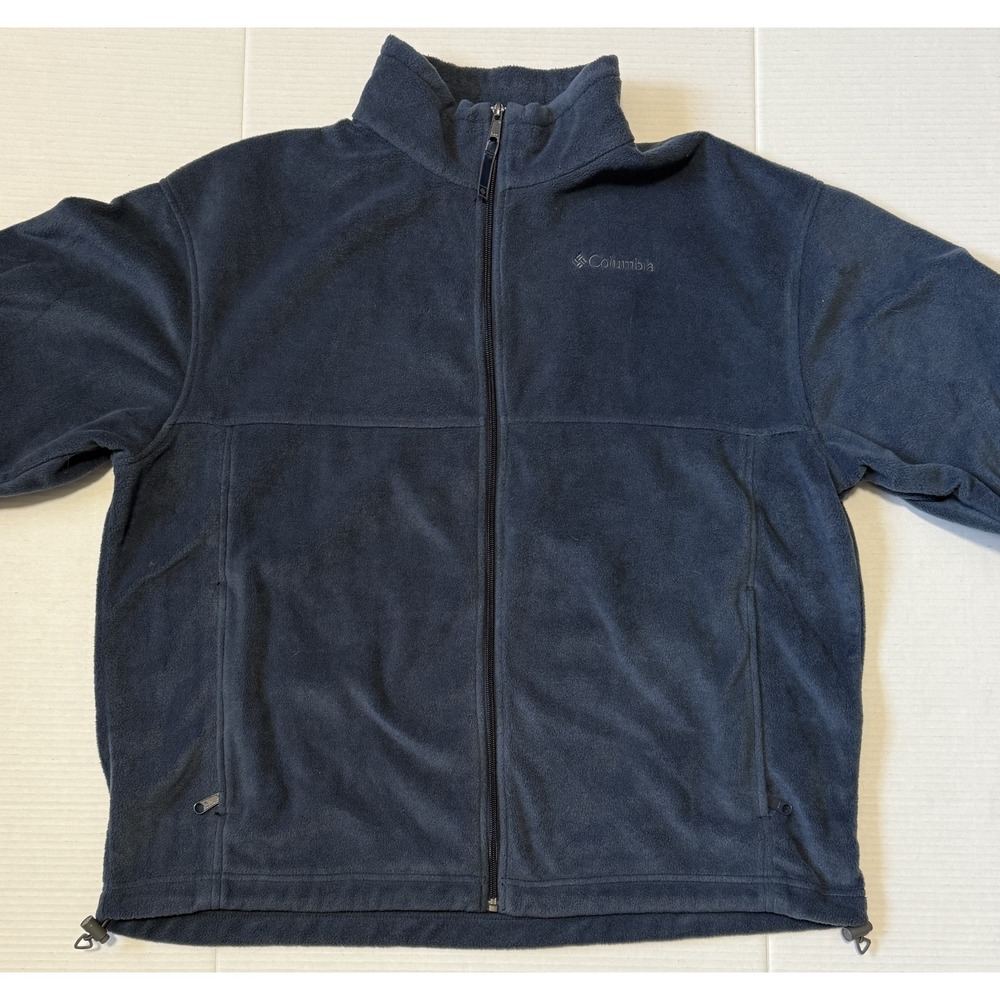 COLUMBIA Mount Grant - Men's Fleece Full Zip Blue Jacket - Size X-Large - Picture 2 of 6